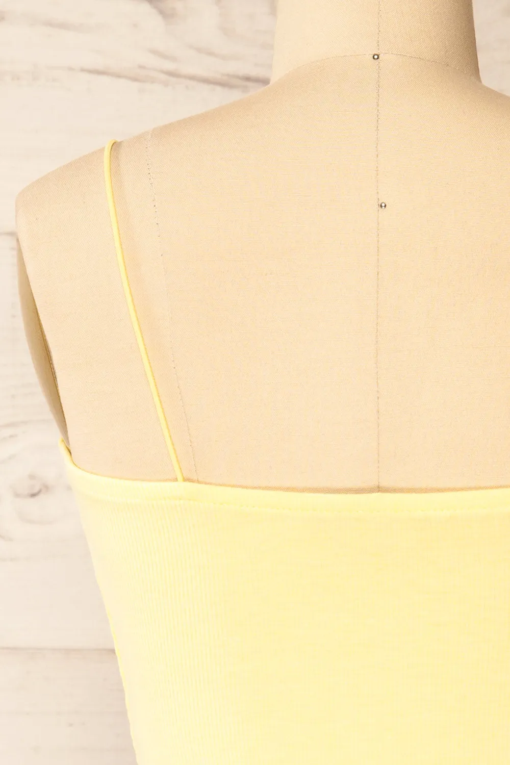 Rimini Yellow | Cropped Ribbed Cami