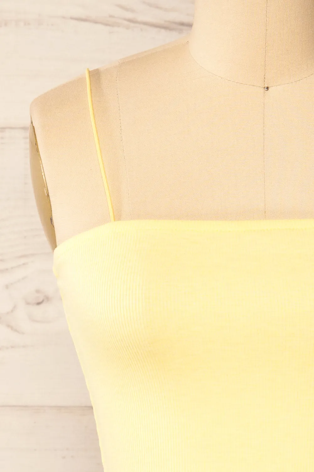 Rimini Yellow | Cropped Ribbed Cami