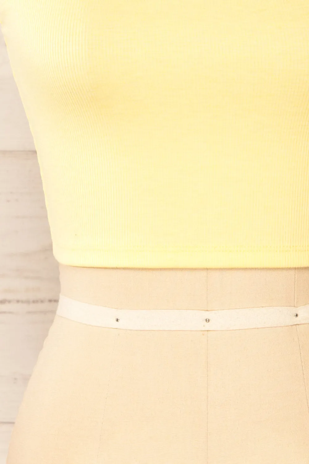 Rimini Yellow | Cropped Ribbed Cami