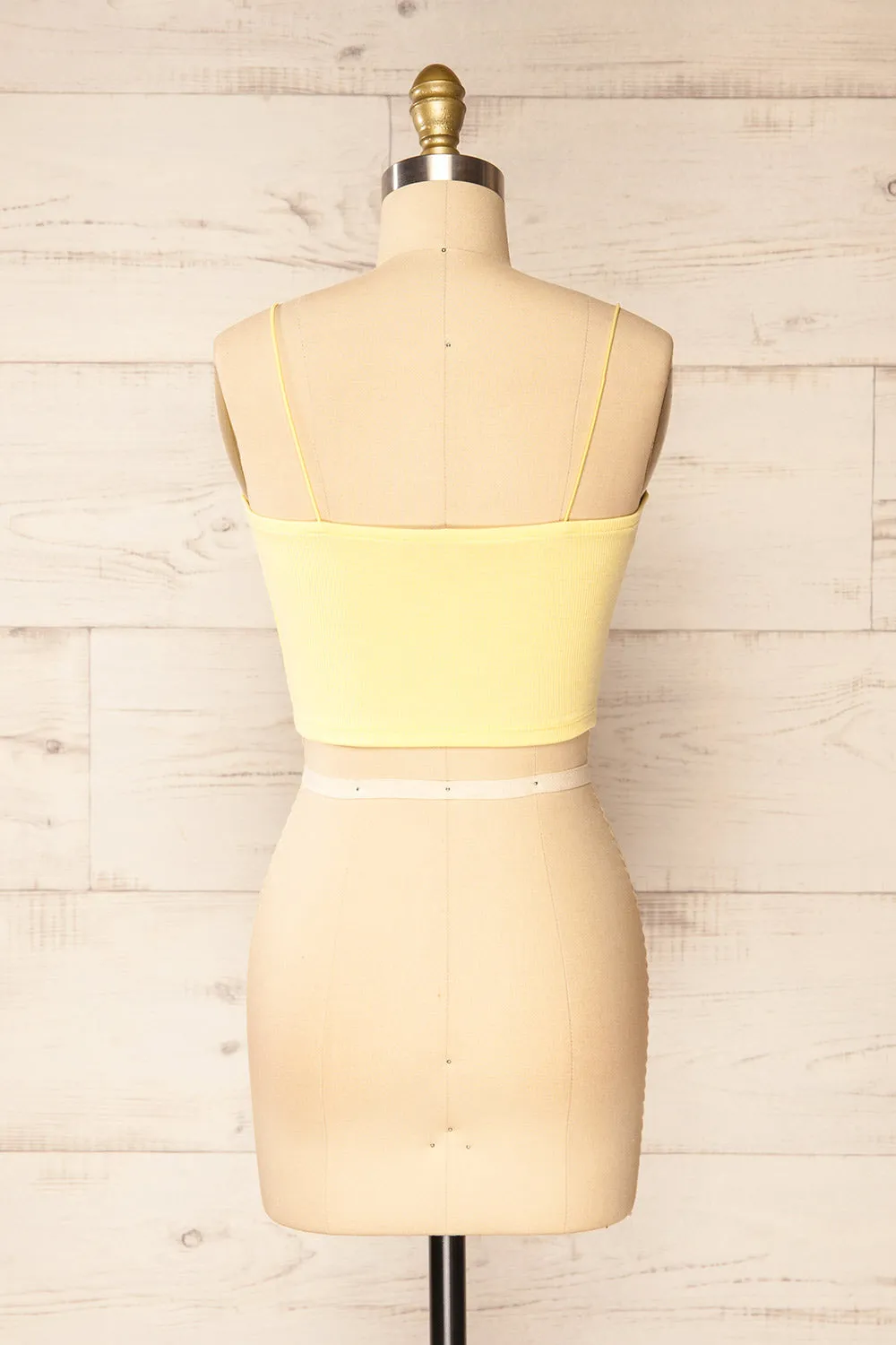 Rimini Yellow | Cropped Ribbed Cami