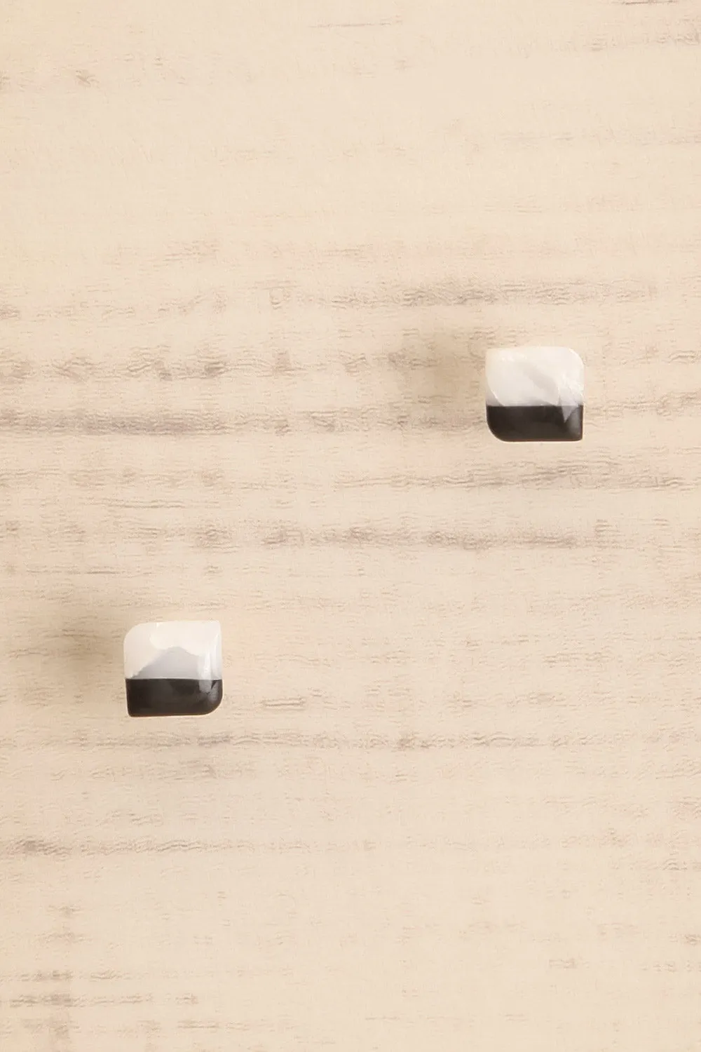 Riven Black | Square Stud Earrings