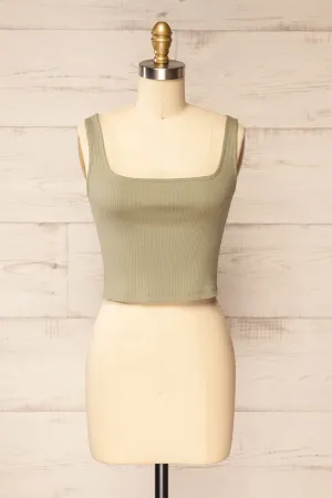 Rizzo Sage | Ribbed Tank Top