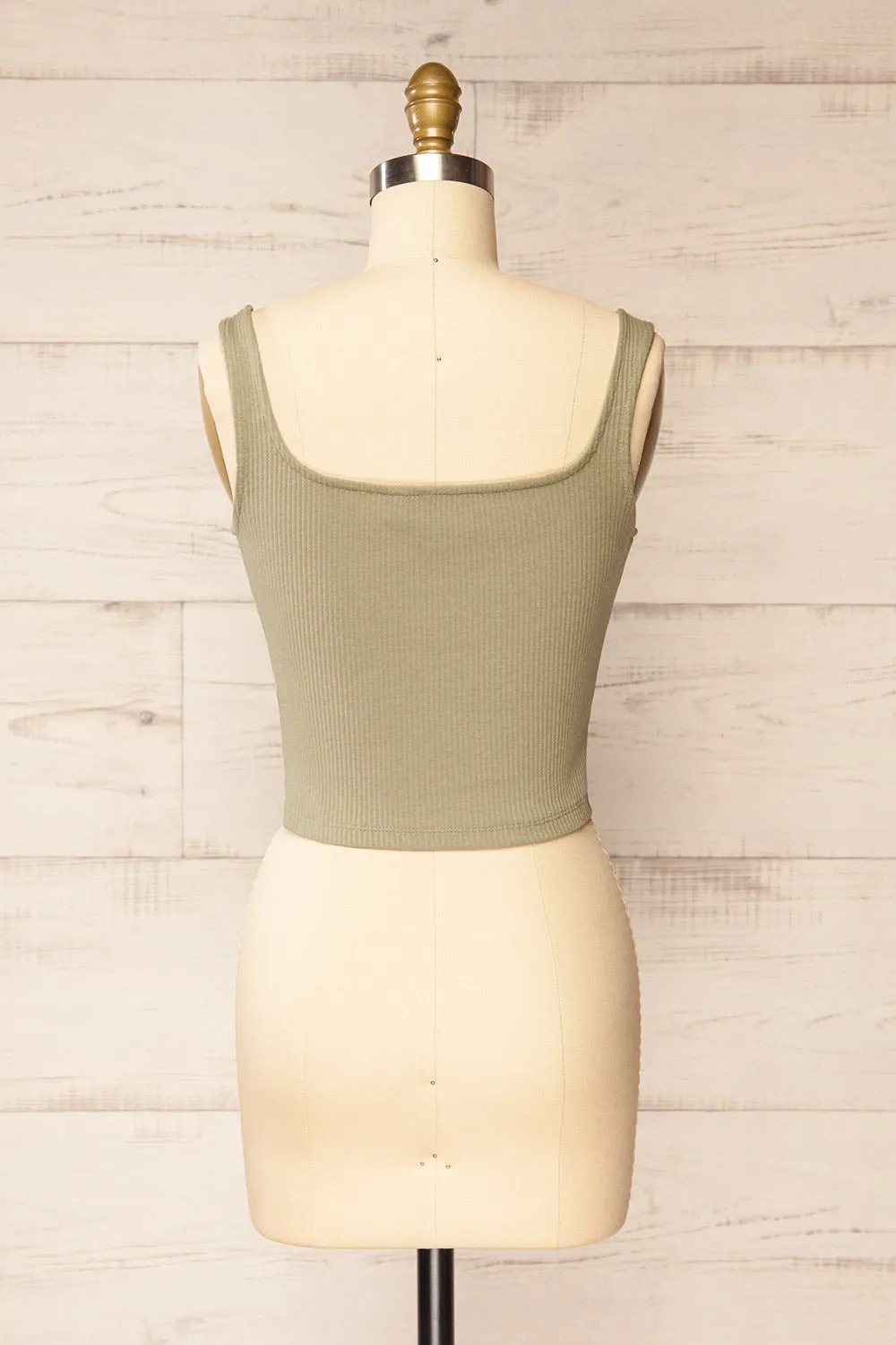 Rizzo Sage | Ribbed Tank Top