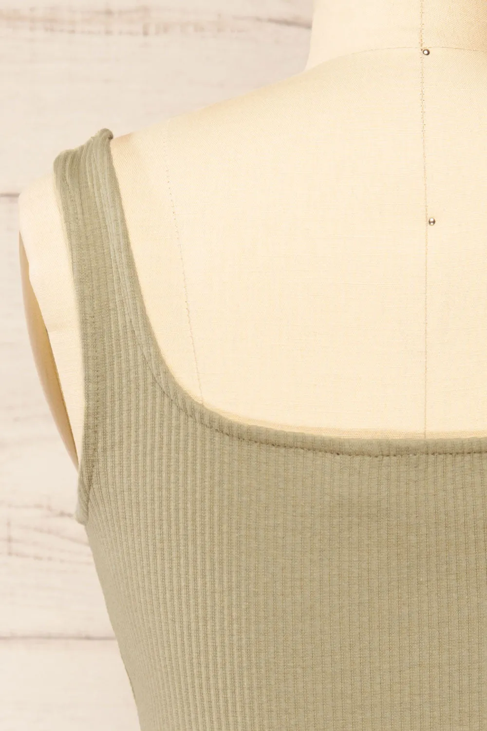 Rizzo Sage | Ribbed Tank Top