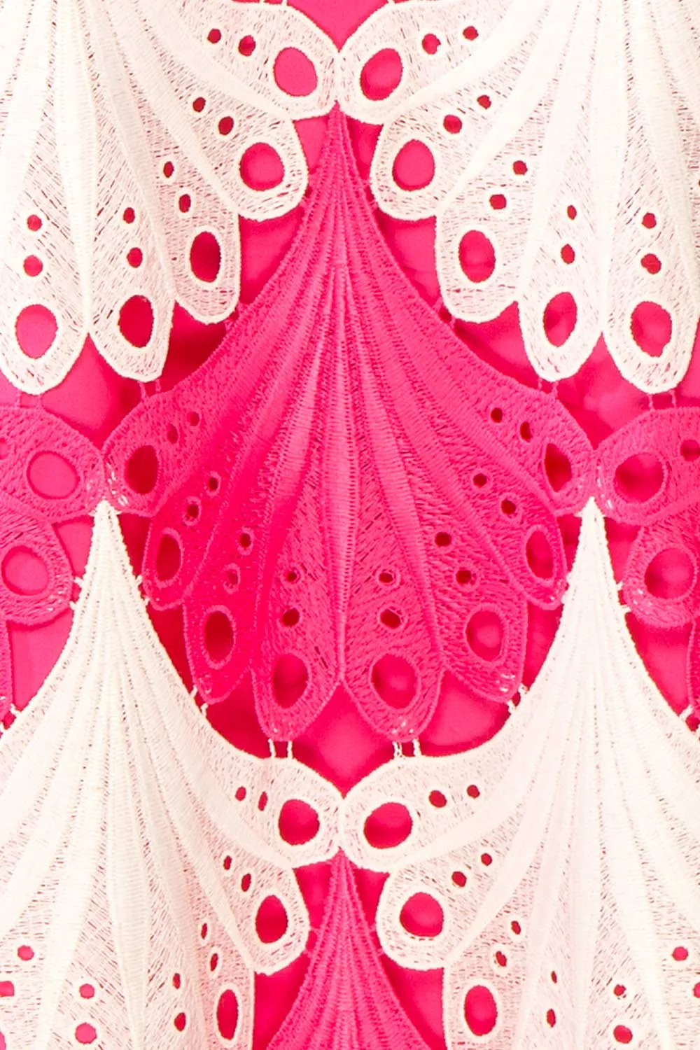 Ruthshelle | Short Fuchsia Patterned Dress