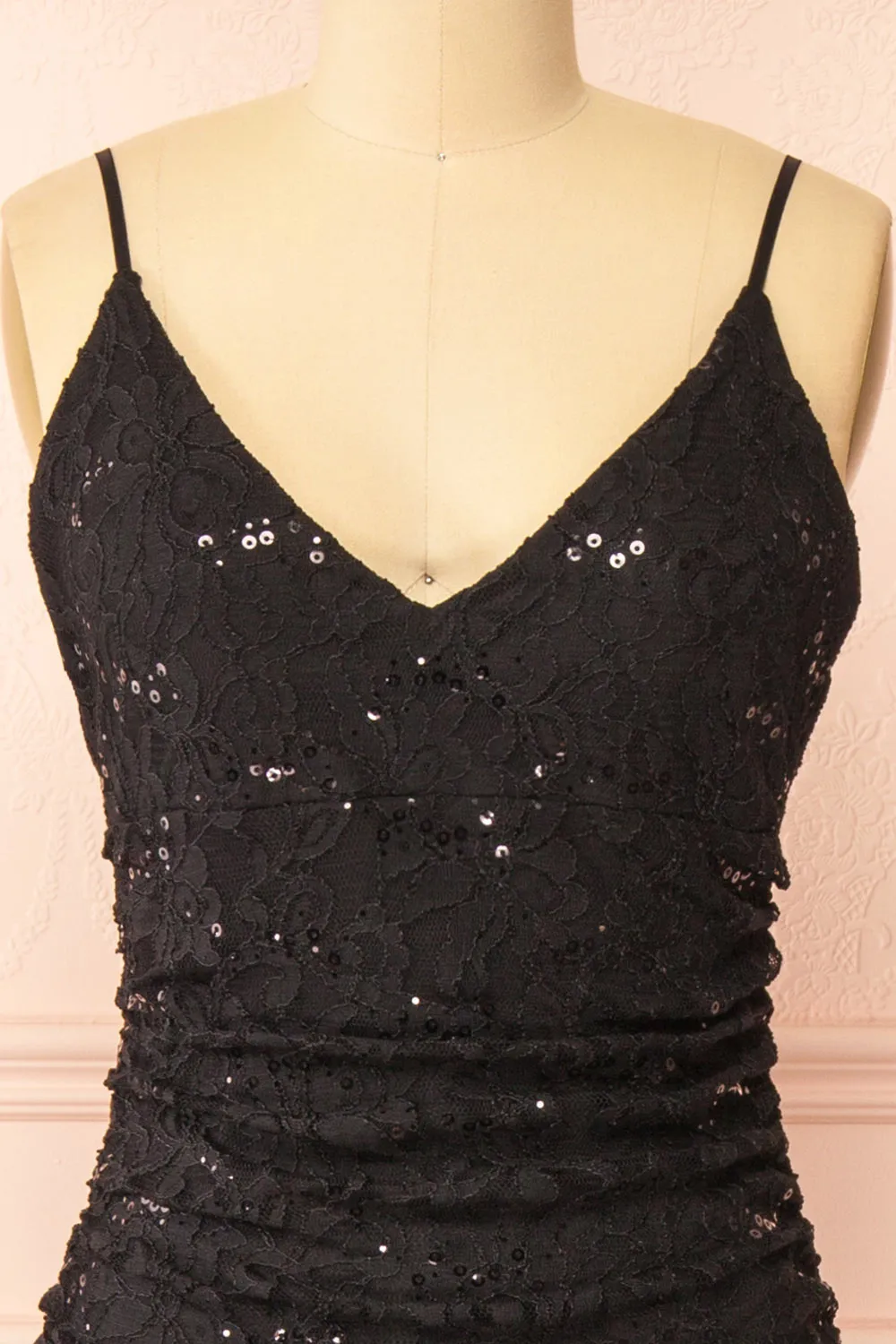 Samy Black | Sparkly Lace Mermaid Dress w/ Slit