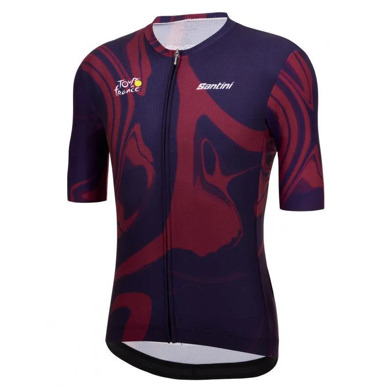 Santini Tour De France Bordeaux Men's Cycling Jersey (Print)