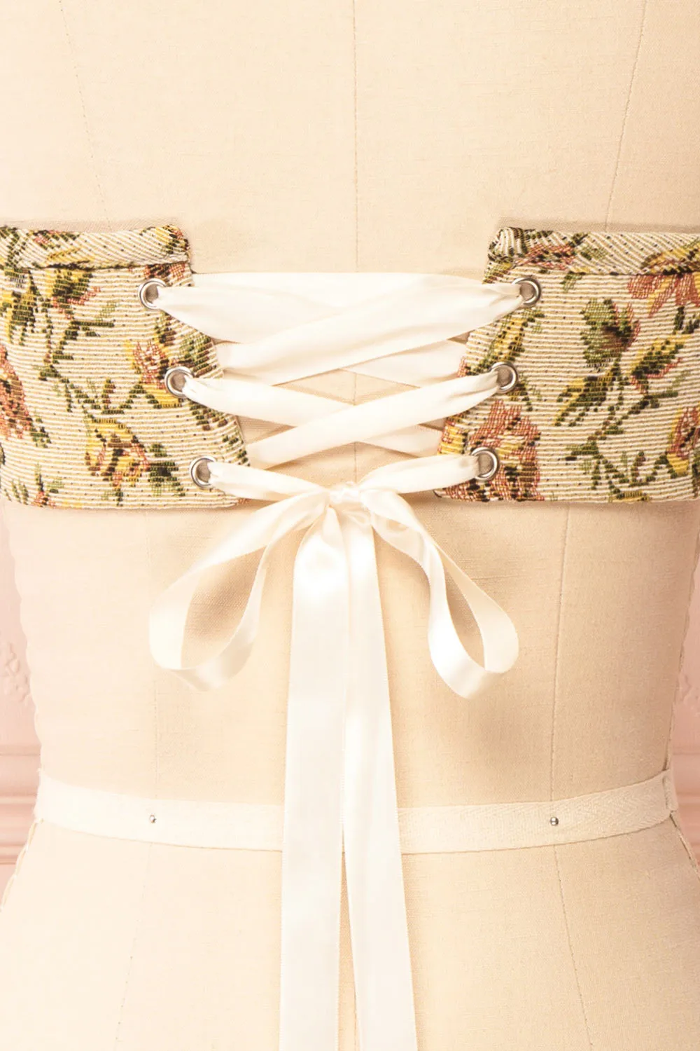 Sariel | Jacquard Cropped Corset Top