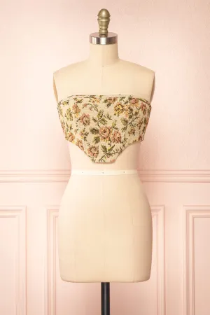 Sariel | Jacquard Cropped Corset Top