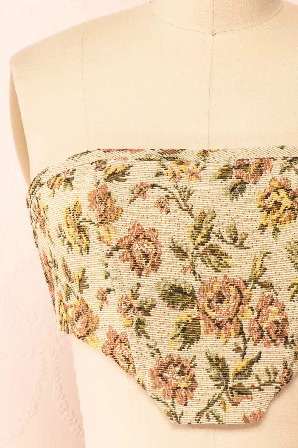 Sariel | Jacquard Cropped Corset Top