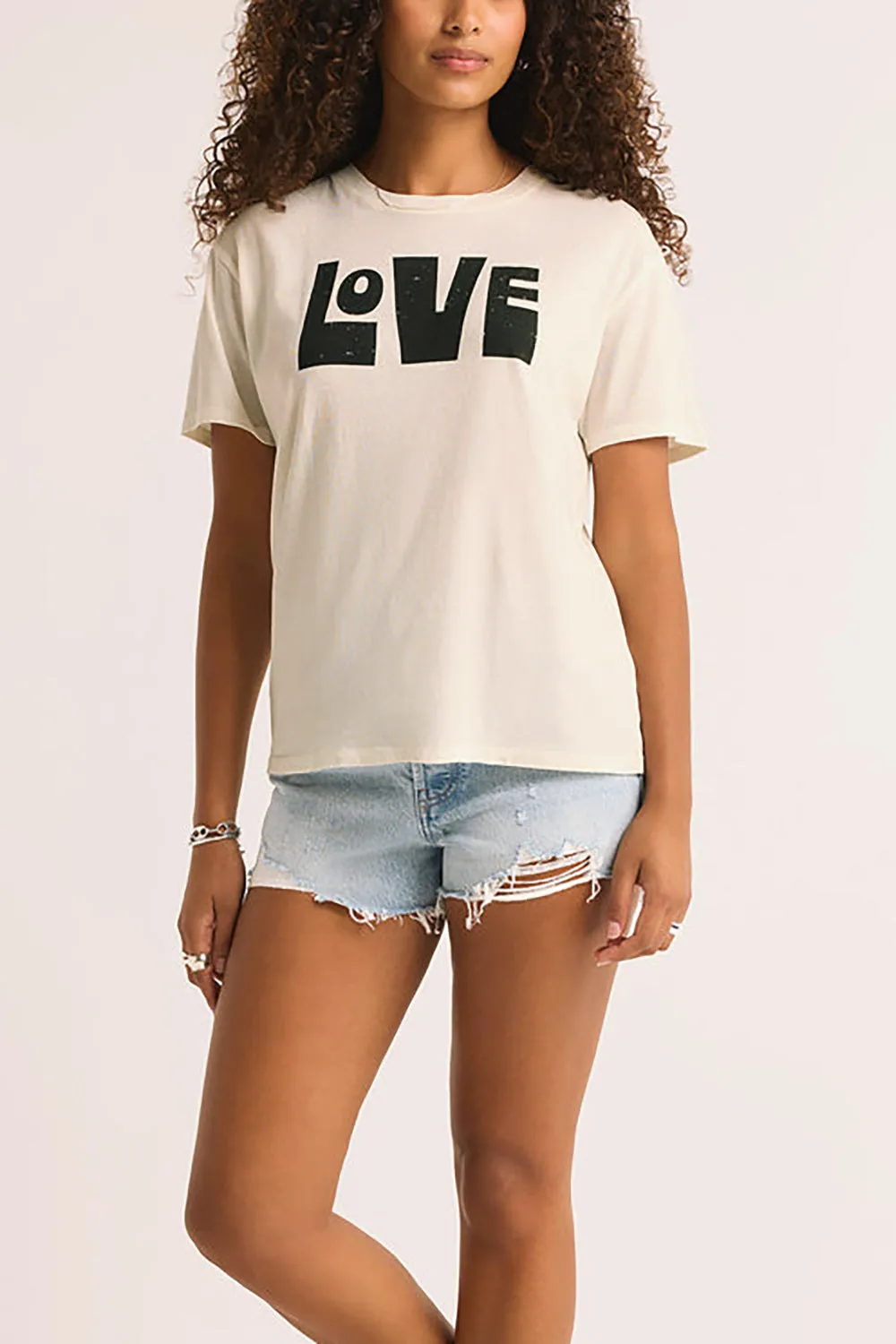 Serval | White "Love" T-Shirt