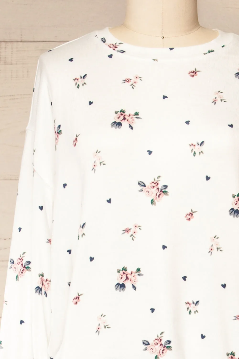 Set Brantford | Floral White Loungewear Set