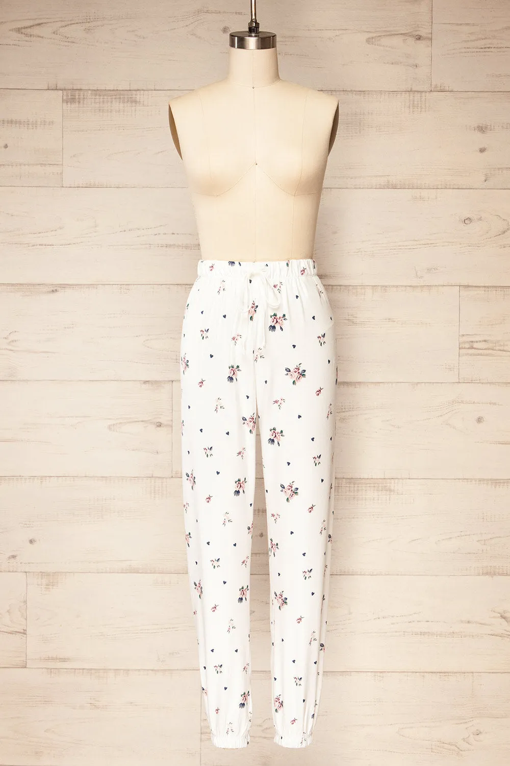 Set Brantford | Floral White Loungewear Set