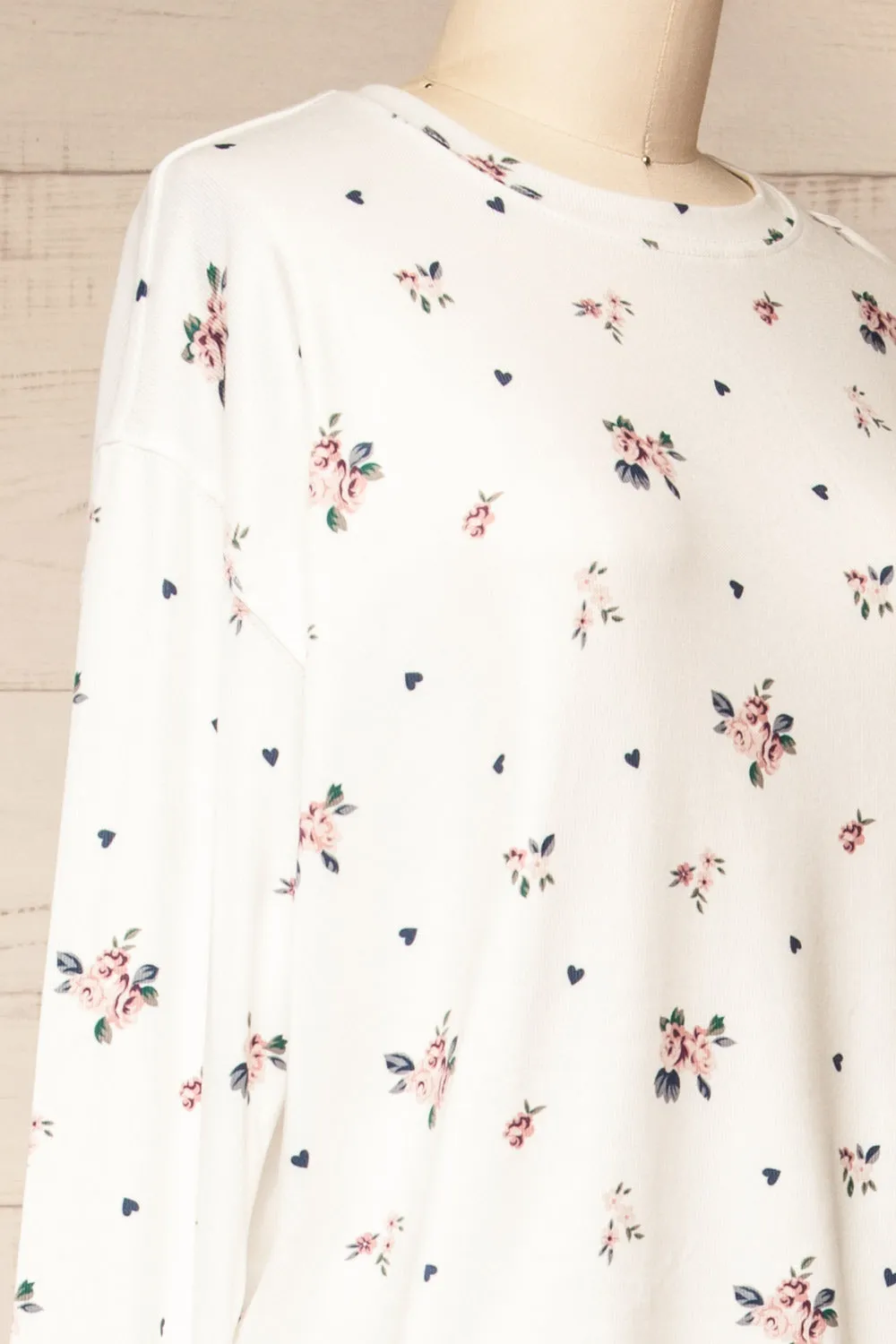 Set Brantford | Floral White Loungewear Set