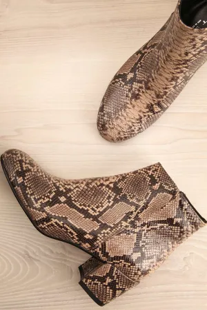 Shilo Python | Ankle Heeled Boots