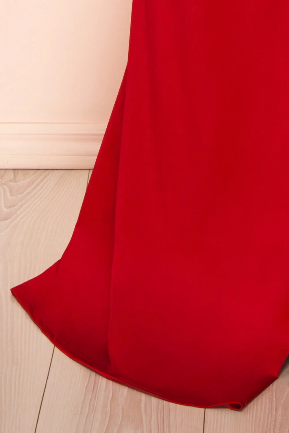 Shiva Red | Mermaid Dress w/ Wrapped Bodice