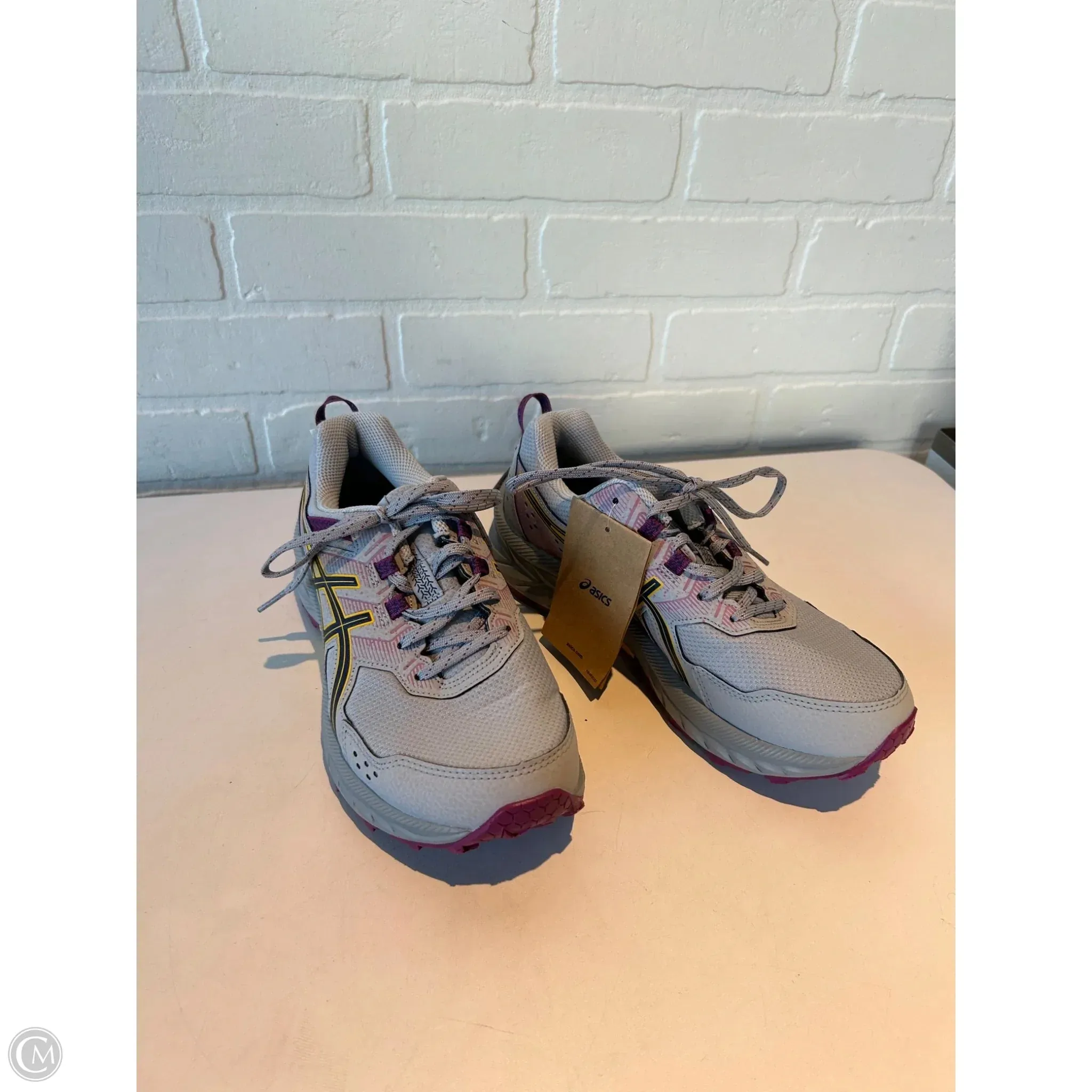 Shoes Athletic By Asics In Grey & Purple, Size: 8.5