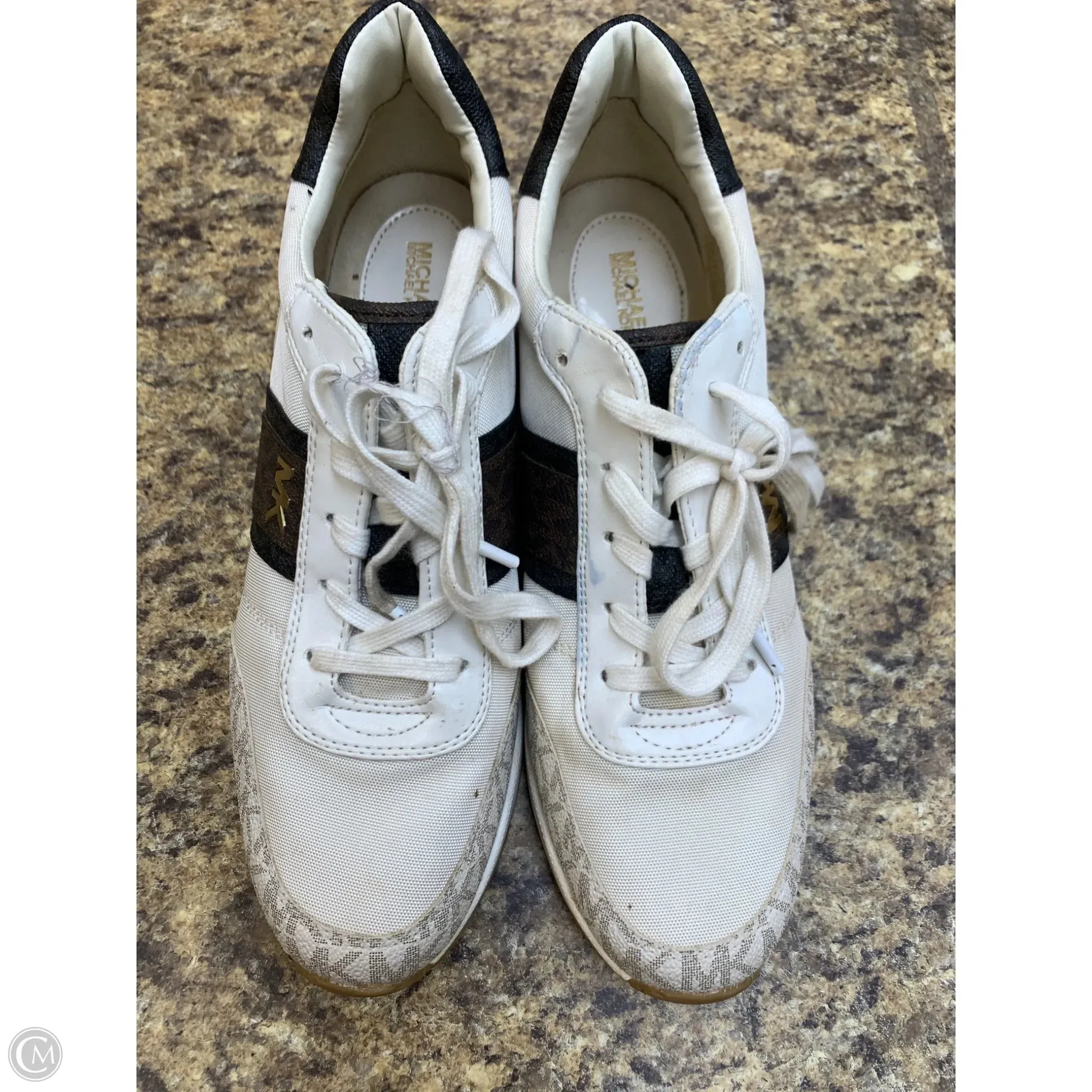Shoes Athletic By Michael By Michael Kors In Tan & White, Size: 10