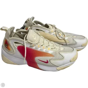 Shoes Athletic By Nike In White & Yellow, Size: 8