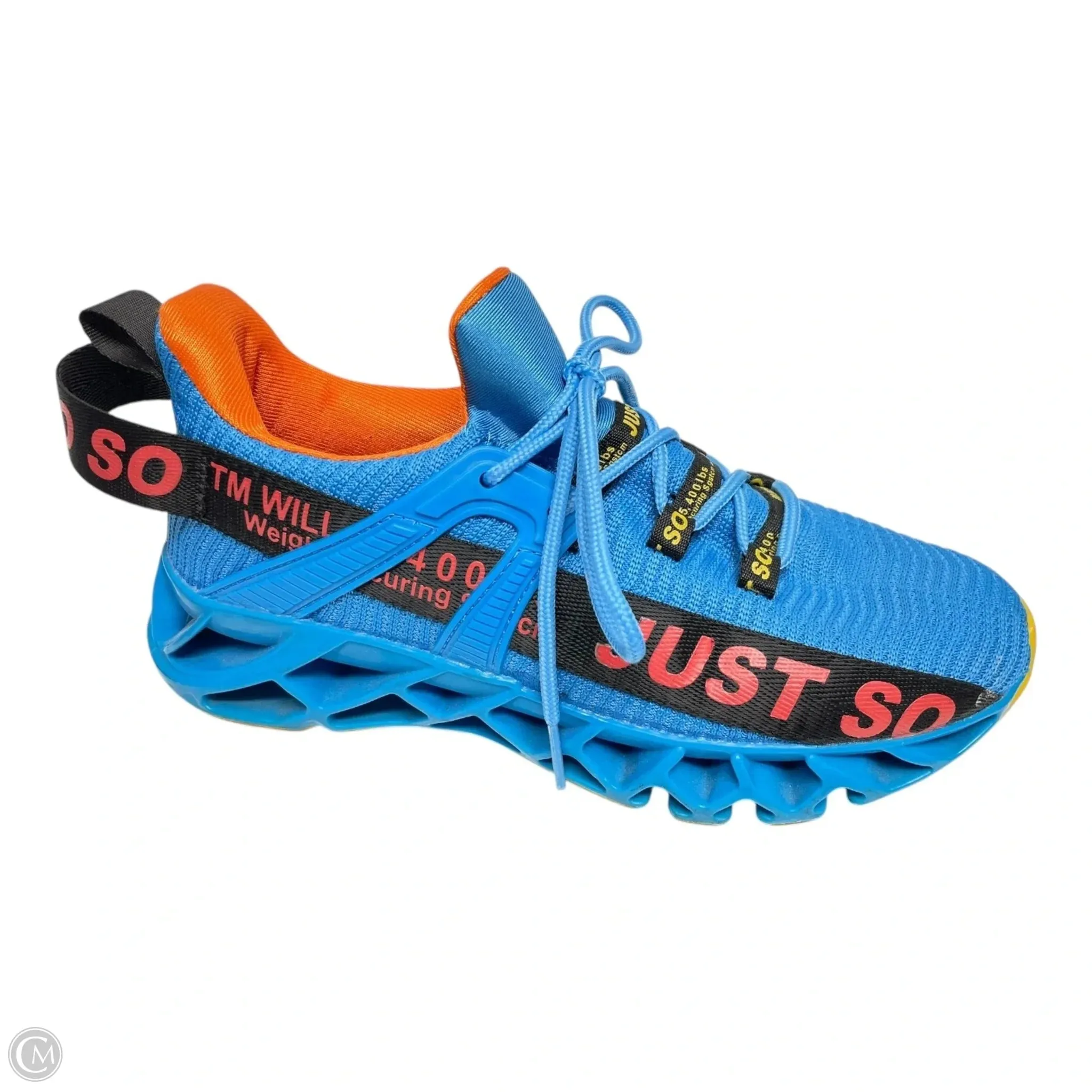 Shoes Athletic By Skechers In Blue & Orange, Size: 8.5