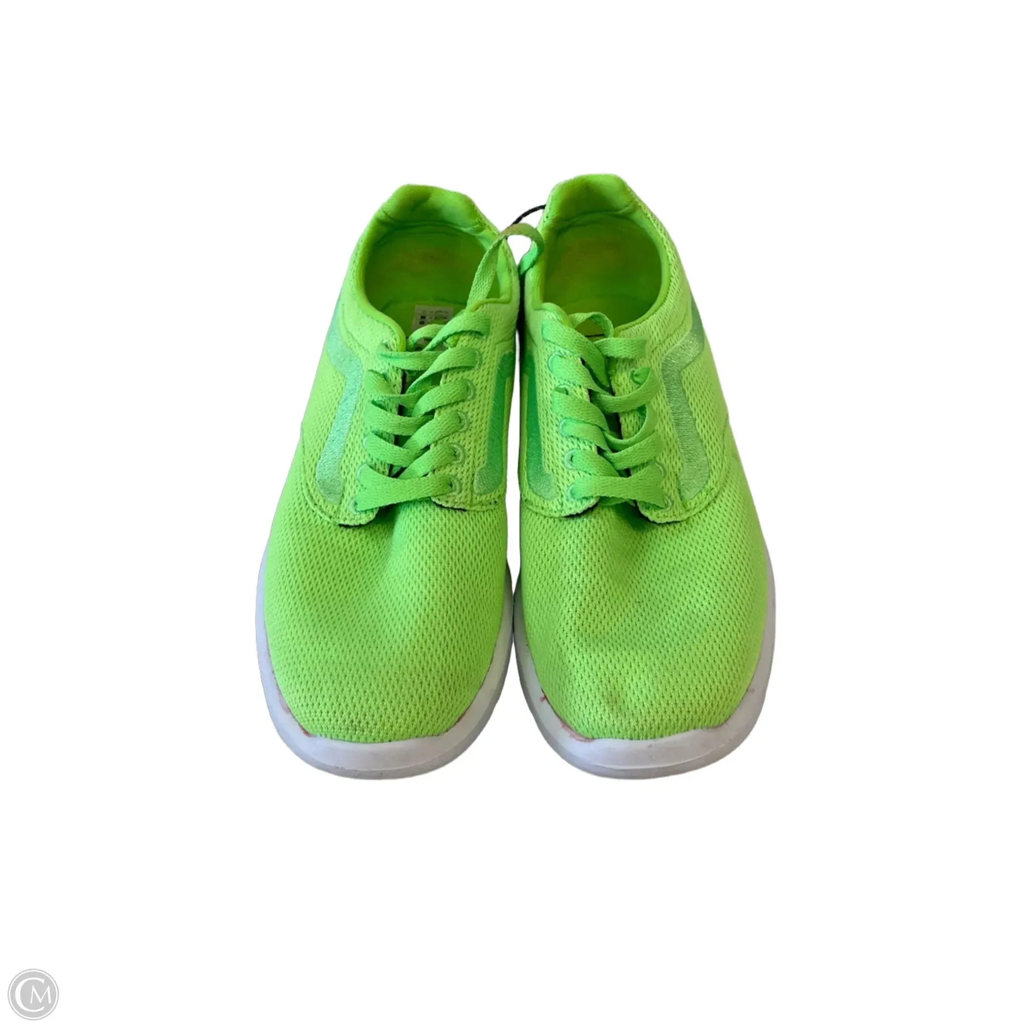 Shoes Athletic By Vans In Green & White, Size: 8.5