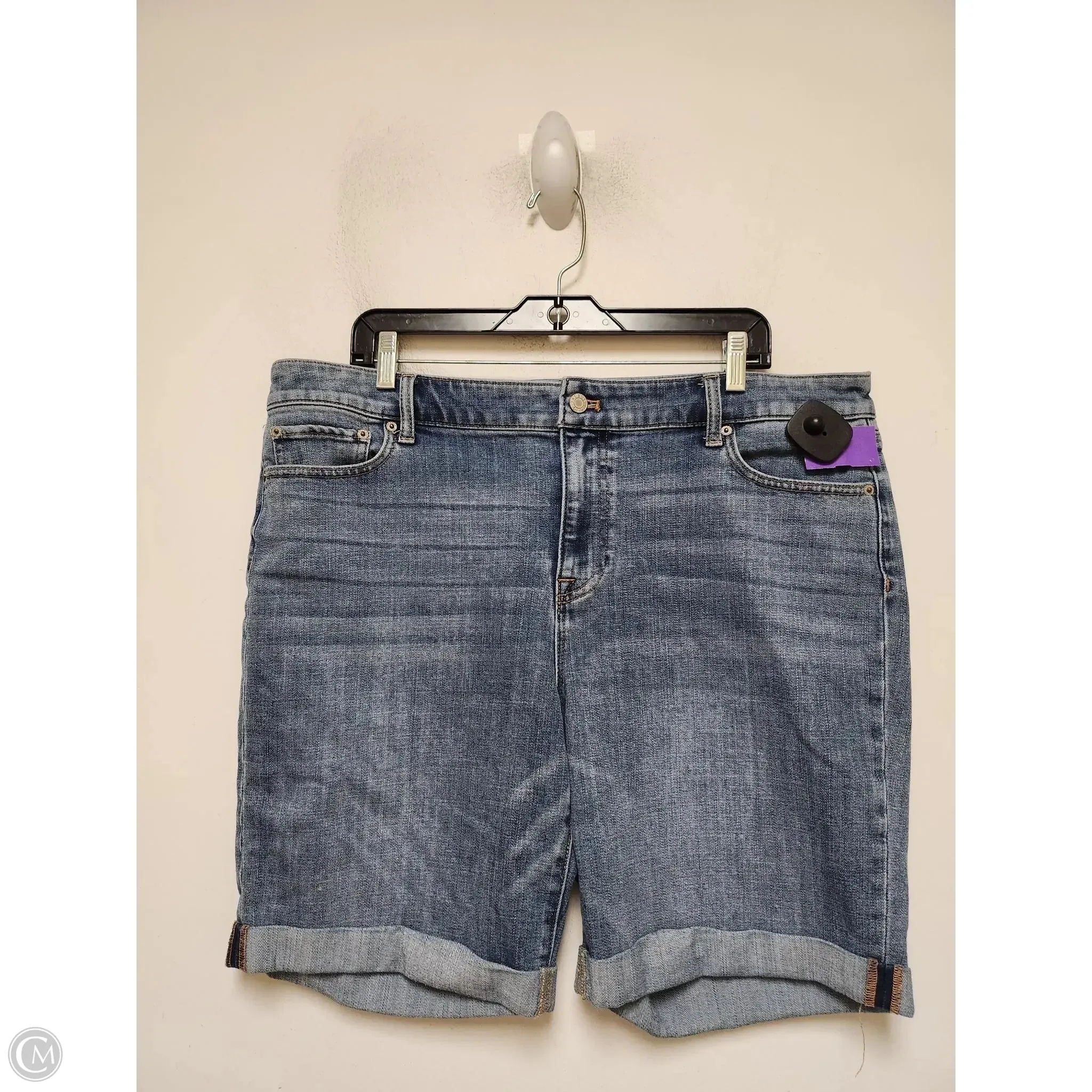 Shorts By Talbots In Blue Denim, Size: 16