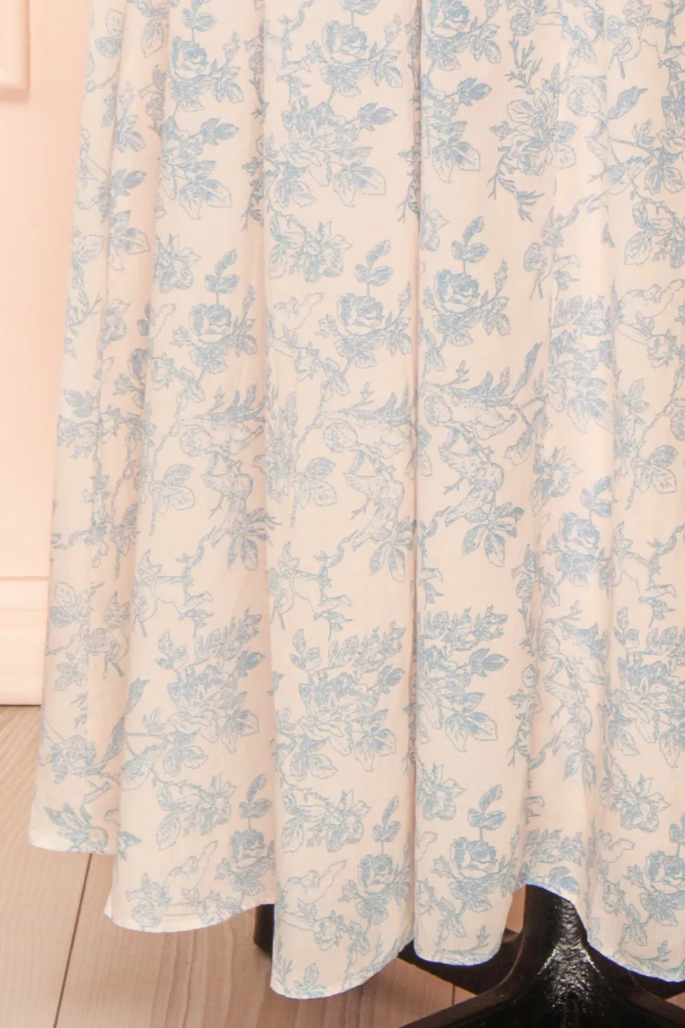 Silas Blue | Midi Dress w/ Blue Vintage Print