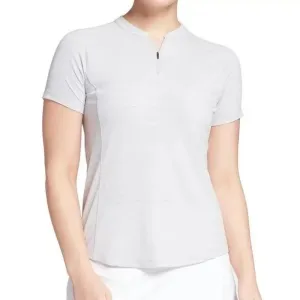 Slazenger Gray Heather Short sleeve Zip Polo Size L