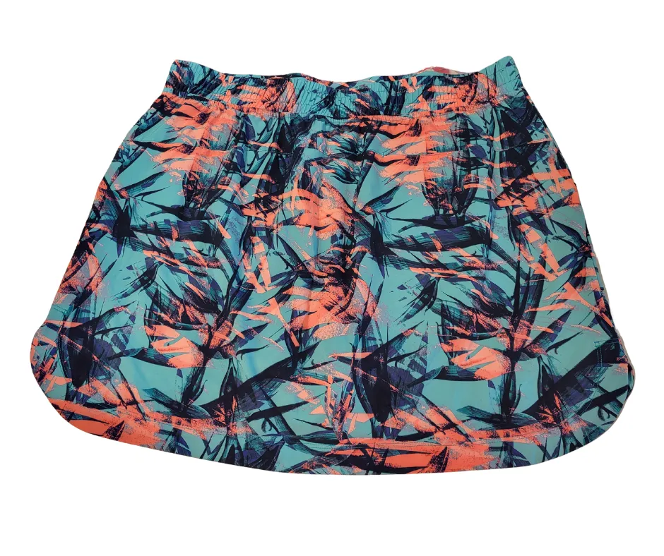 Slazenger Women's Aqua Blue Tropical Print Skort Size L