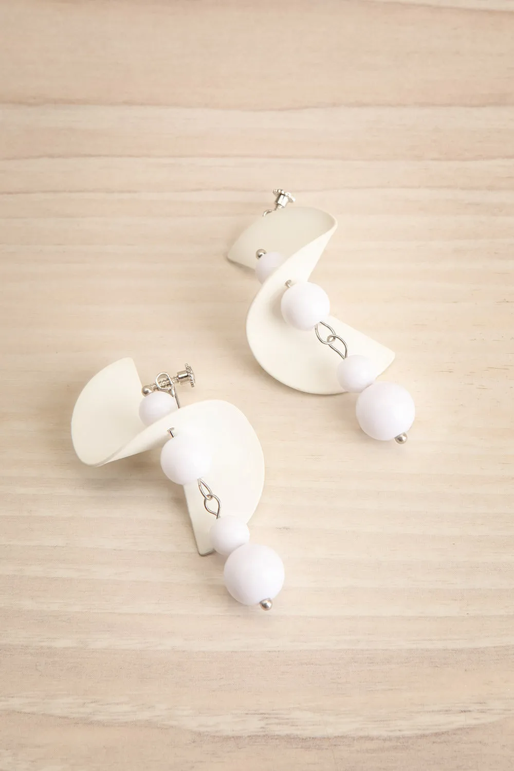 Spirallis | Screw Back Pendant Earrings