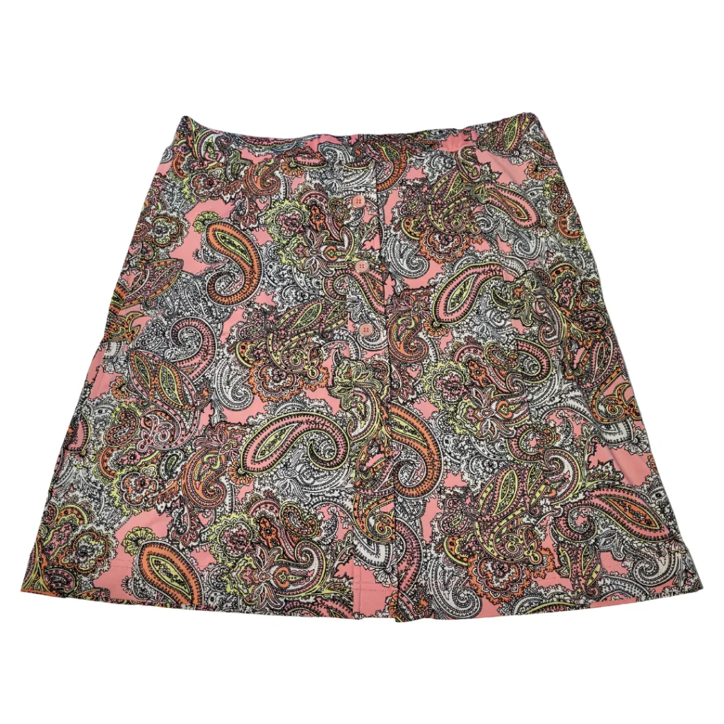 Sport Haley Pink Paisley Pull-On Golf Skort Size S