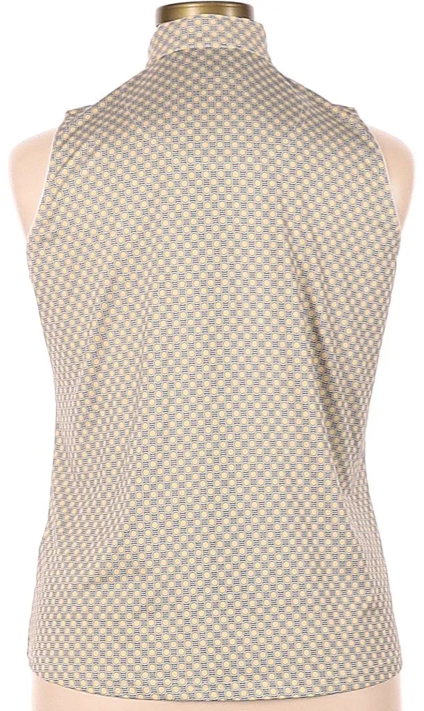 Sport Haley Yellow, White & Black Patterned Sleeveless Golf Top Size XL. MSP$74