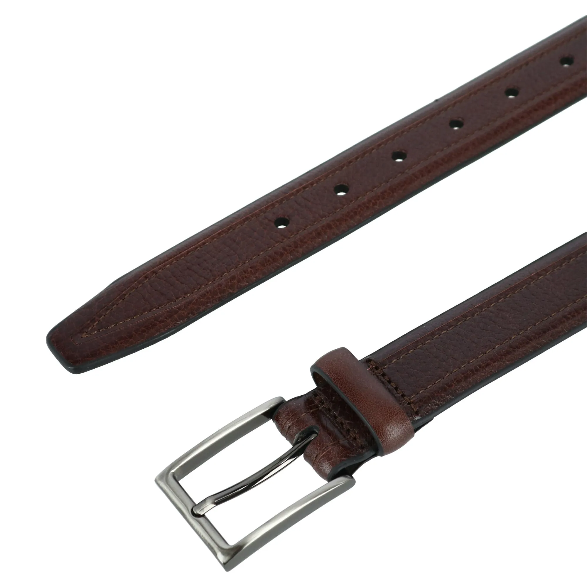 Stitch Detail Leather Belt