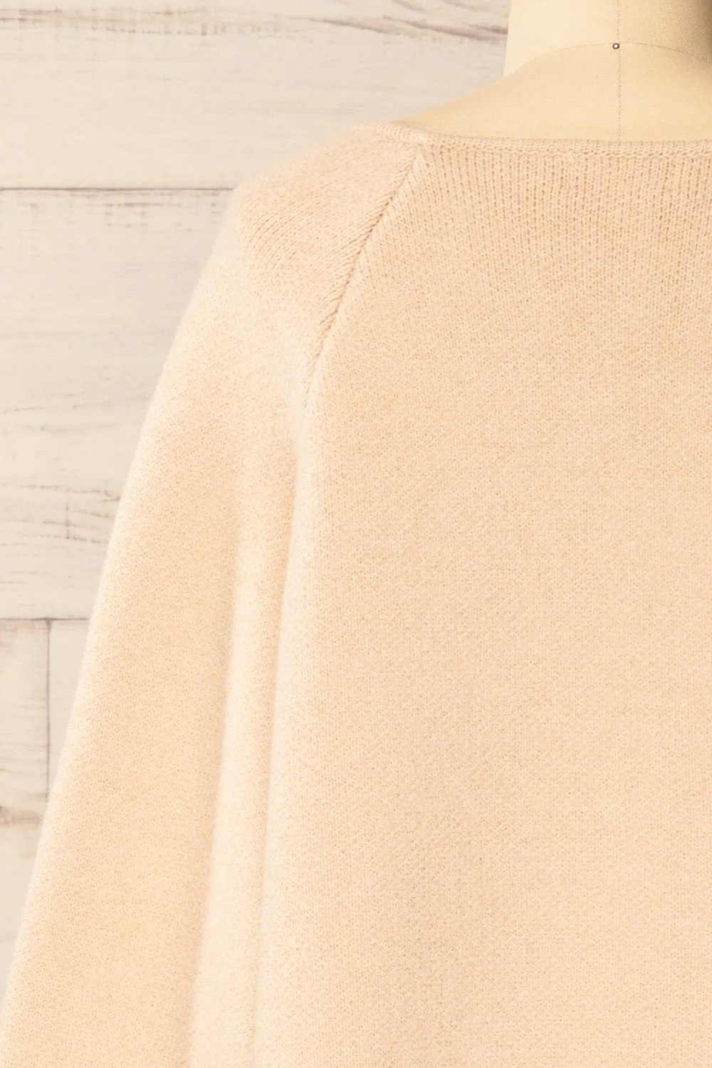 Stuttgart Beige | Thick Knit Open Cardigan