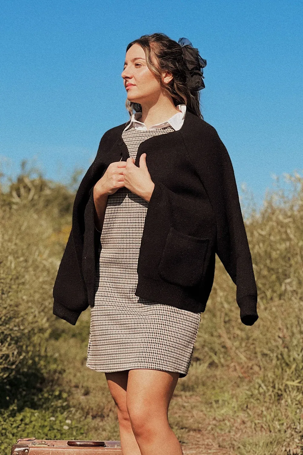 Stuttgart Beige | Thick Knit Open Cardigan