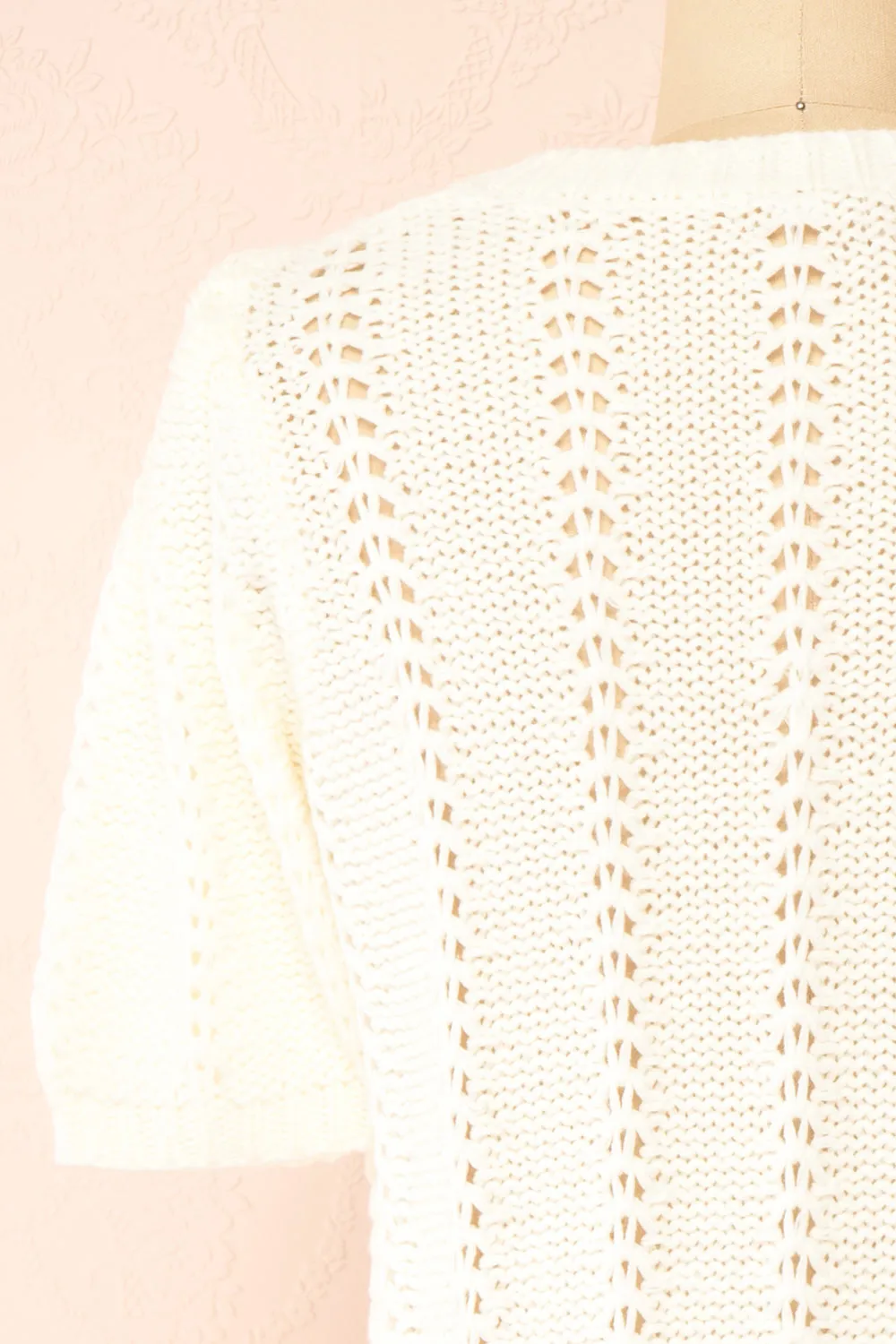 Sully | Cream Knit Shirt w/ Bows