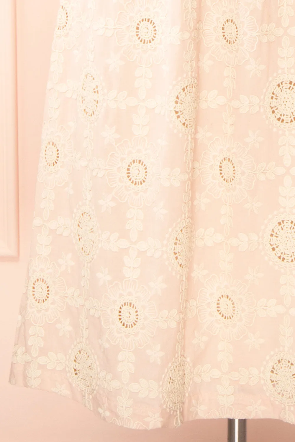 Susanne | Blush Floral Openwork Dress