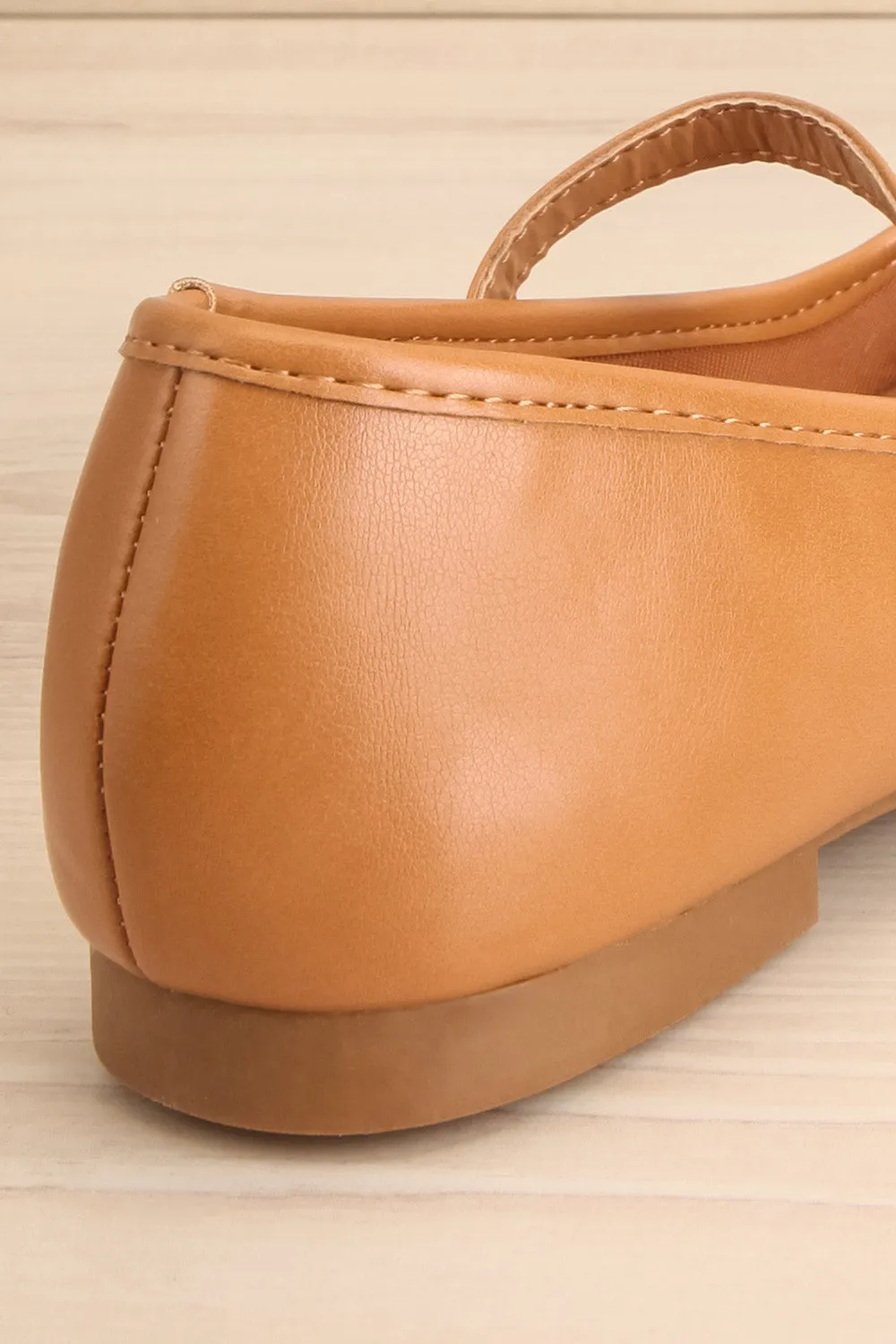 Sweepa Caramel | Ballerina Flats w/ Adjustable Strap