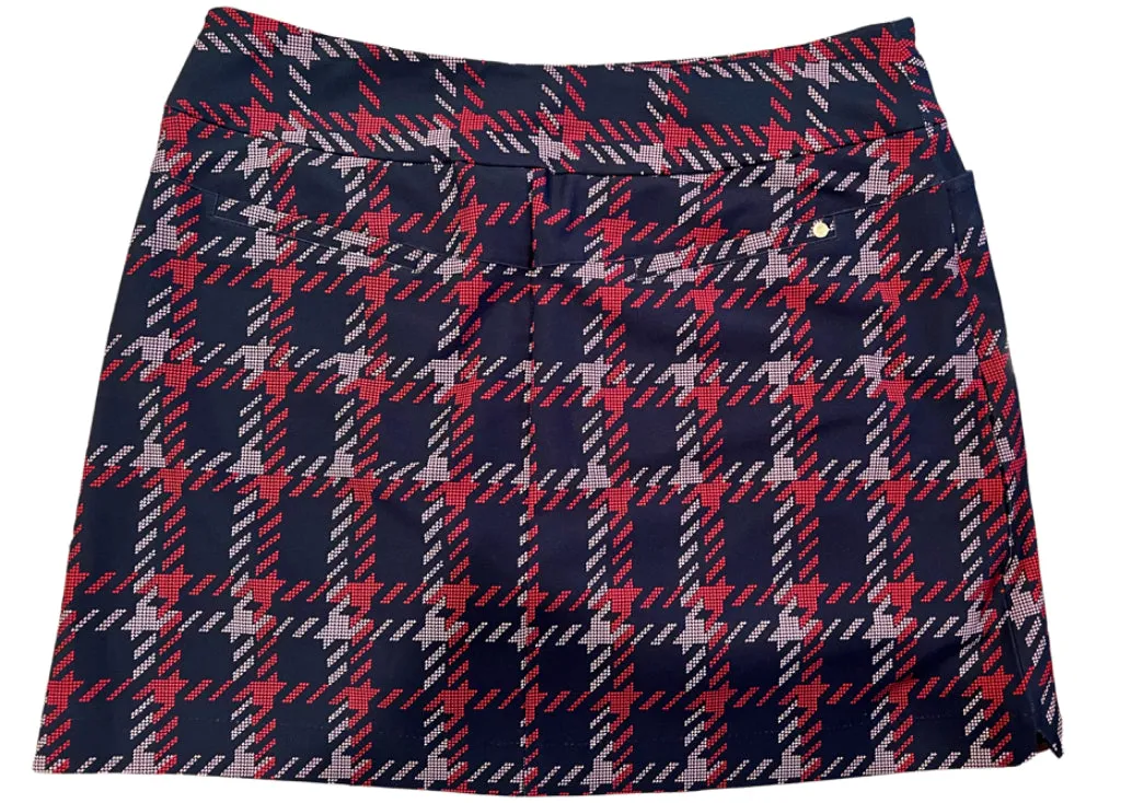 Tail Black & Red Herringbone Pull-on Golf Skort Size 14 MSP$96