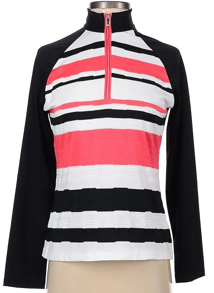 Tail Black, White & Red Striped Pullover Size XS. MSP$96