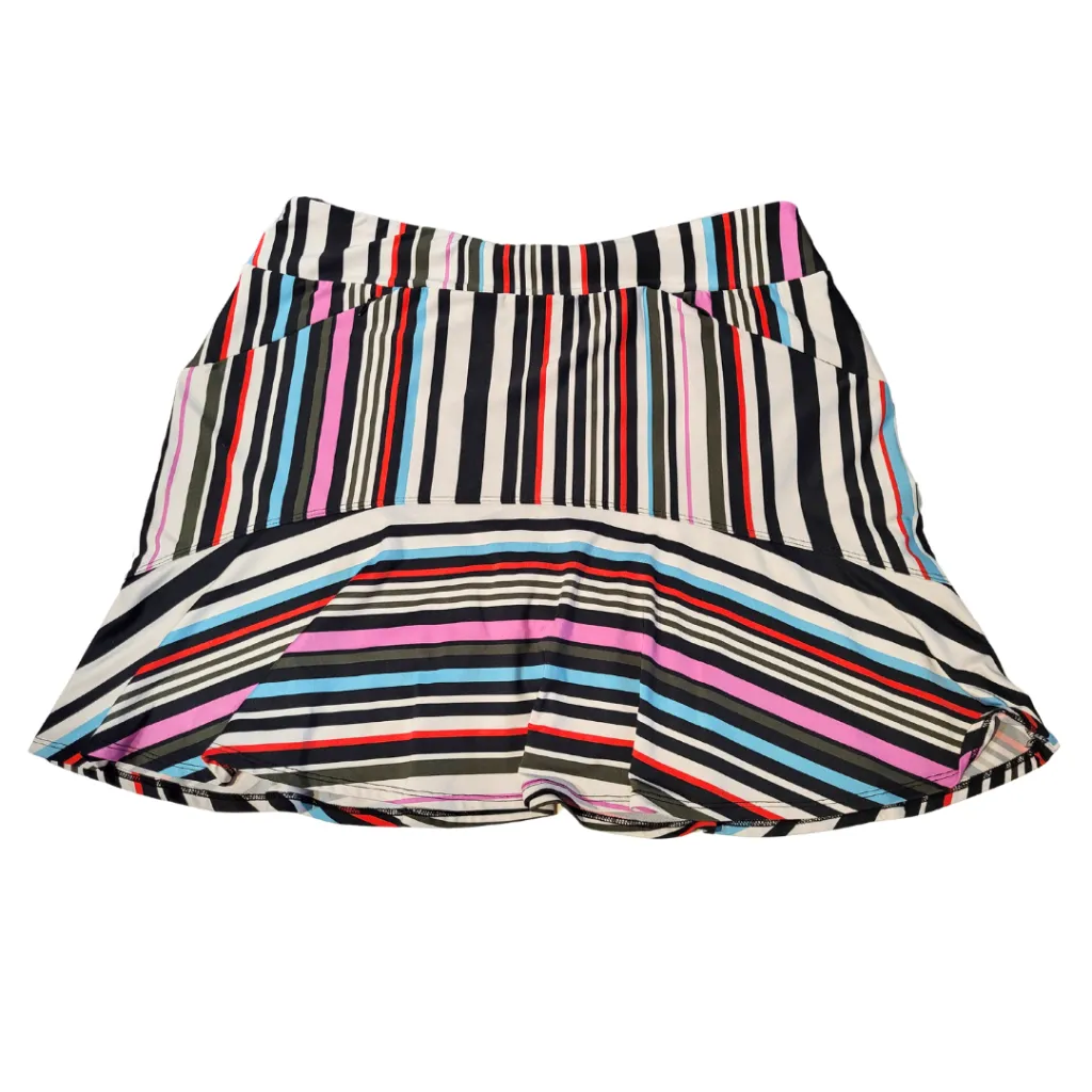 Tail Multicolor Striped Pull-on Golf Skort Size L MSP$100