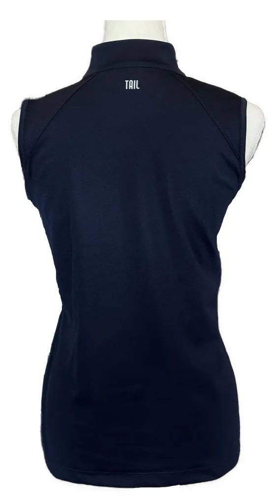 Tail Navy Sleeveless Zip Mock Sleeveless Golf Top Size S MSP$80