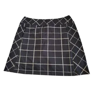 Tail White Label Black Skort with White Window Pane Print Size L