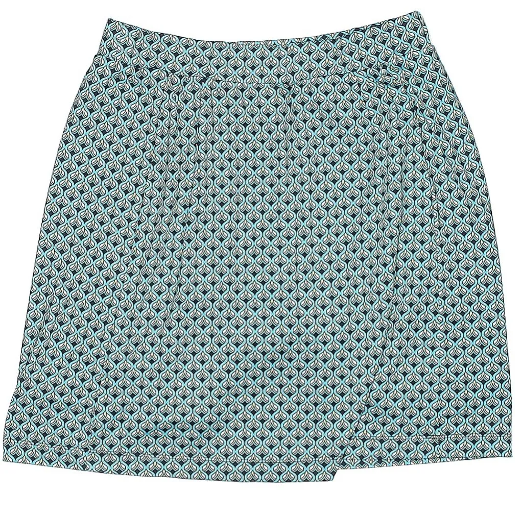 Tail White Label Turquoise & Black Geometric Patterned Skort Size S. MSP$65