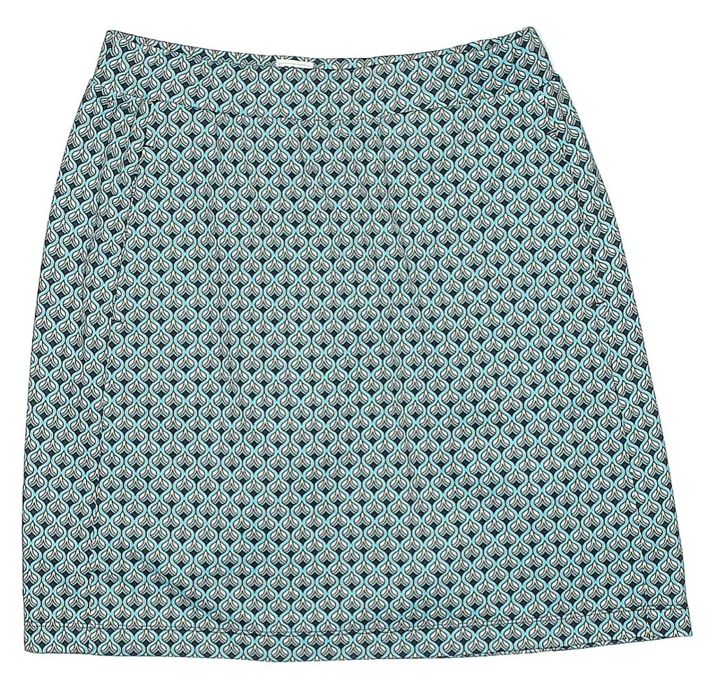 Tail White Label Turquoise & Black Geometric Patterned Skort Size S. MSP$65