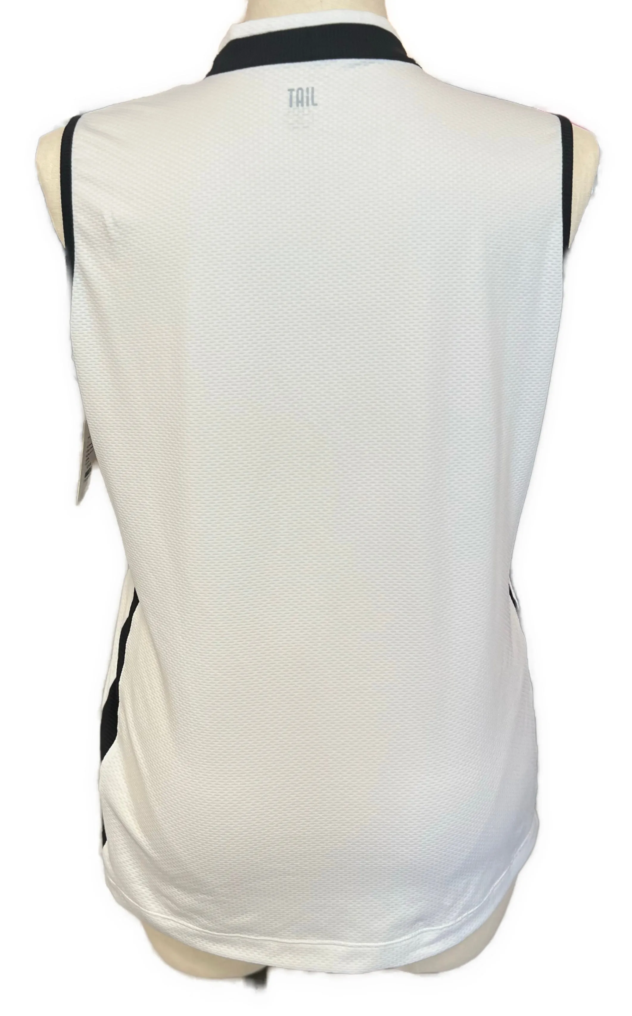 Tail Women's White & Black Sleeveless Golf Top Size XL MSP$96