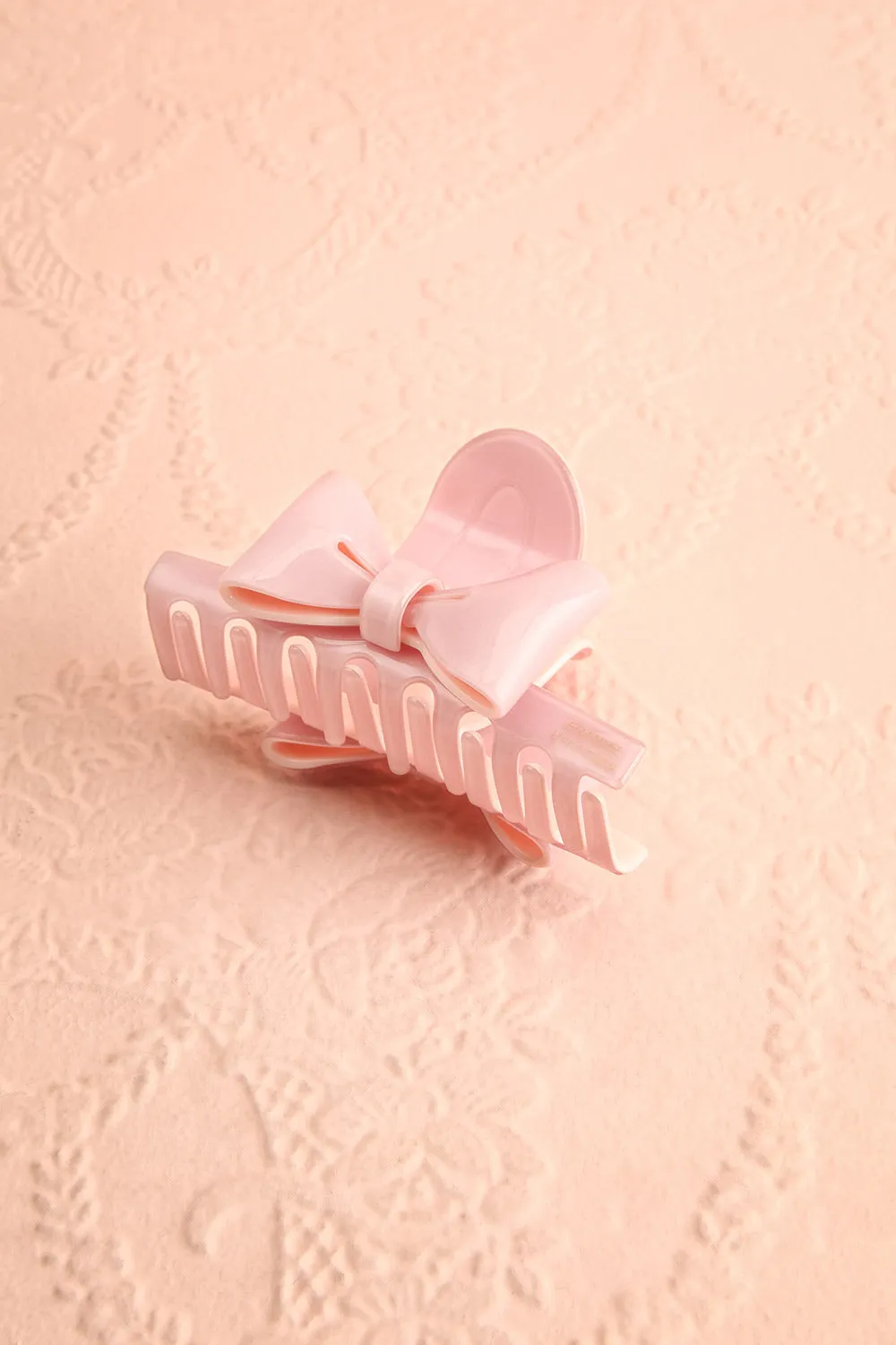 Teagan Pink | Claw Clip w/ Bow