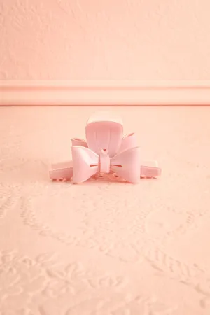Teagan Pink | Claw Clip w/ Bow