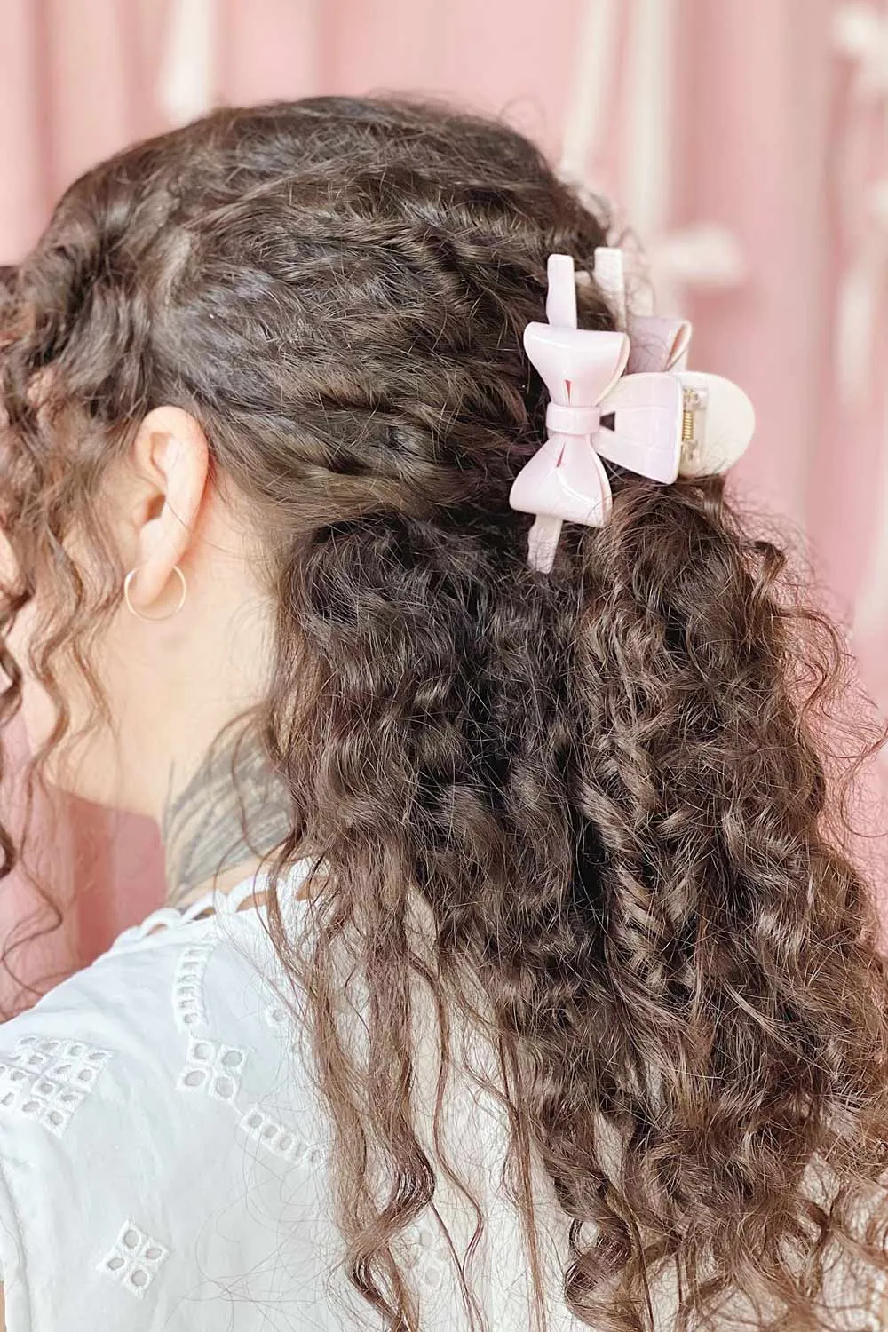 Teagan Pink | Claw Clip w/ Bow
