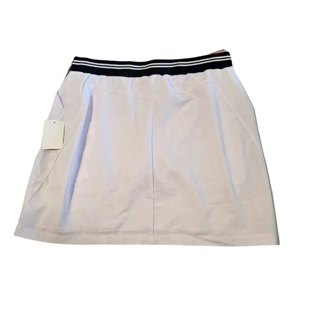Tee Time White Golf Skort w. Black Banded Waist Size M MSP$68